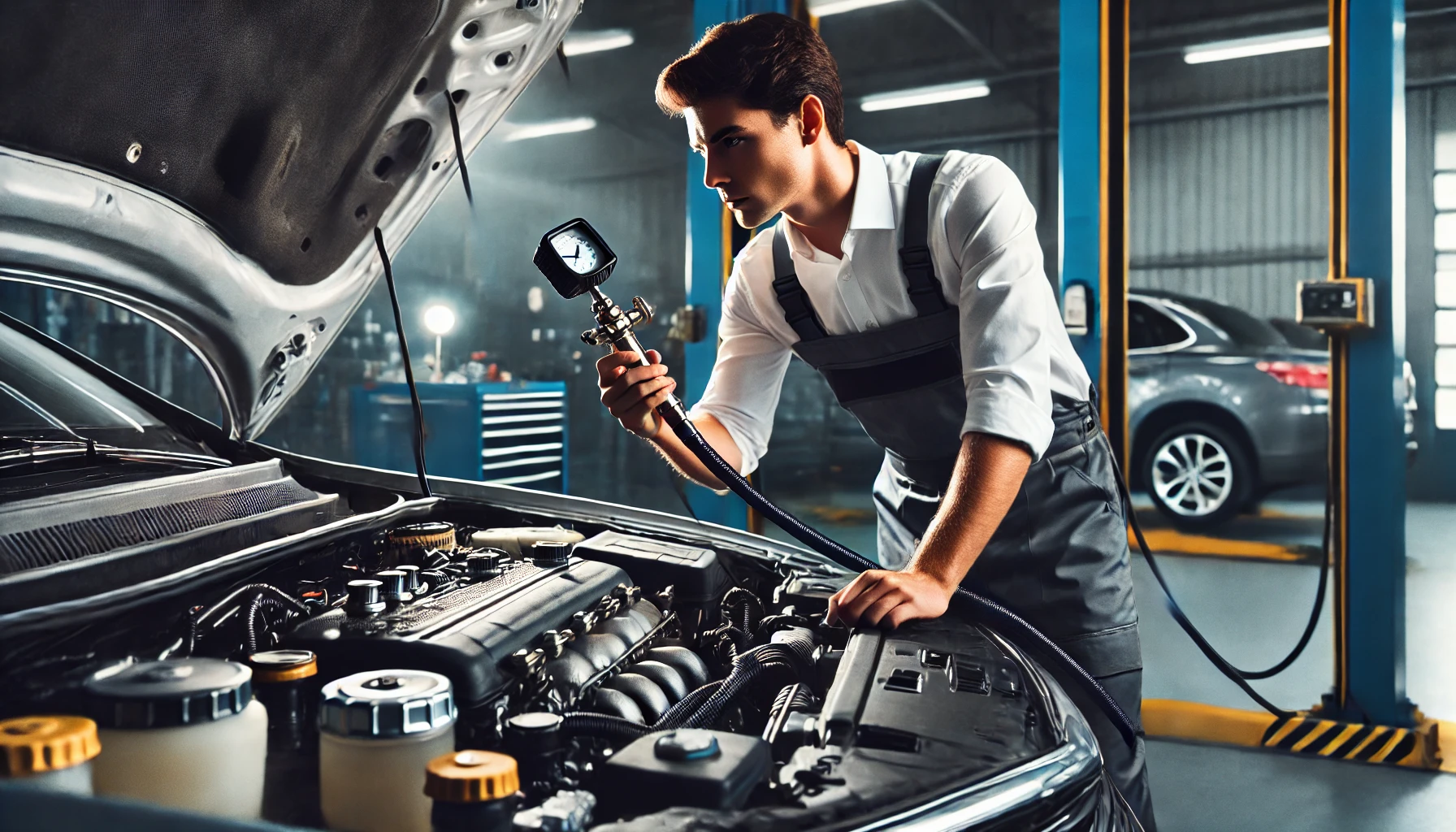 Teste de Pressão do Radiador Automotivo